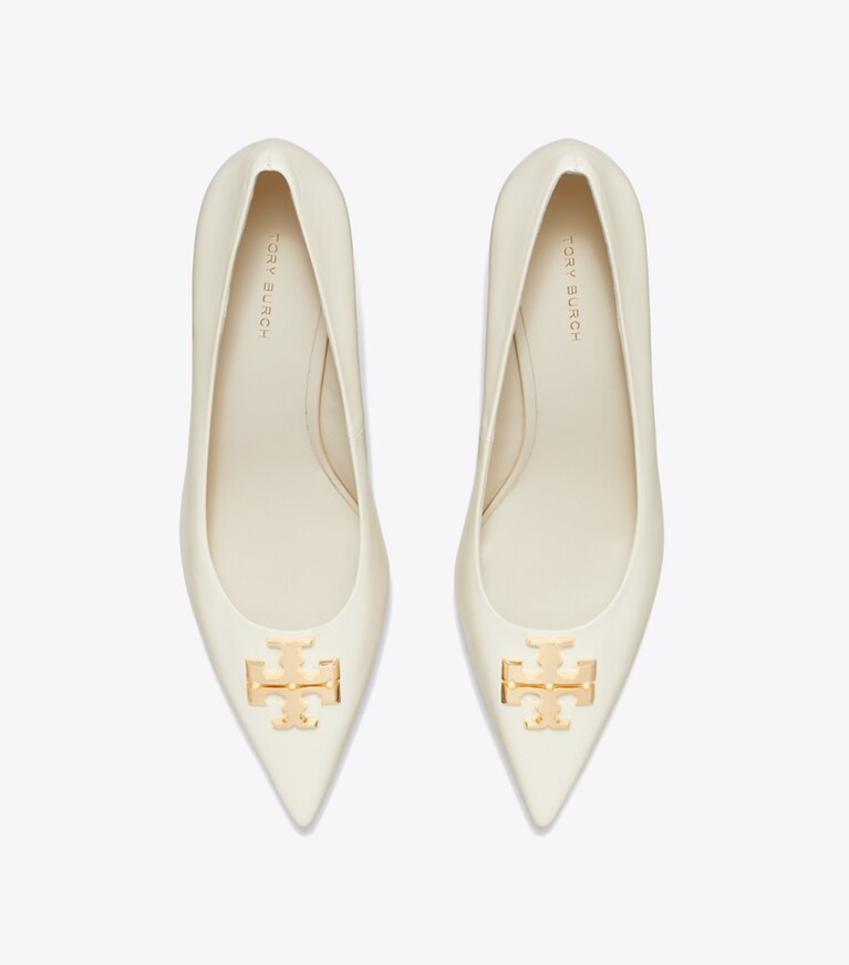 Tory Burch designer escarpins Escarpin Eleanor dans LIGHT CREAM / GOLD vue du dessus