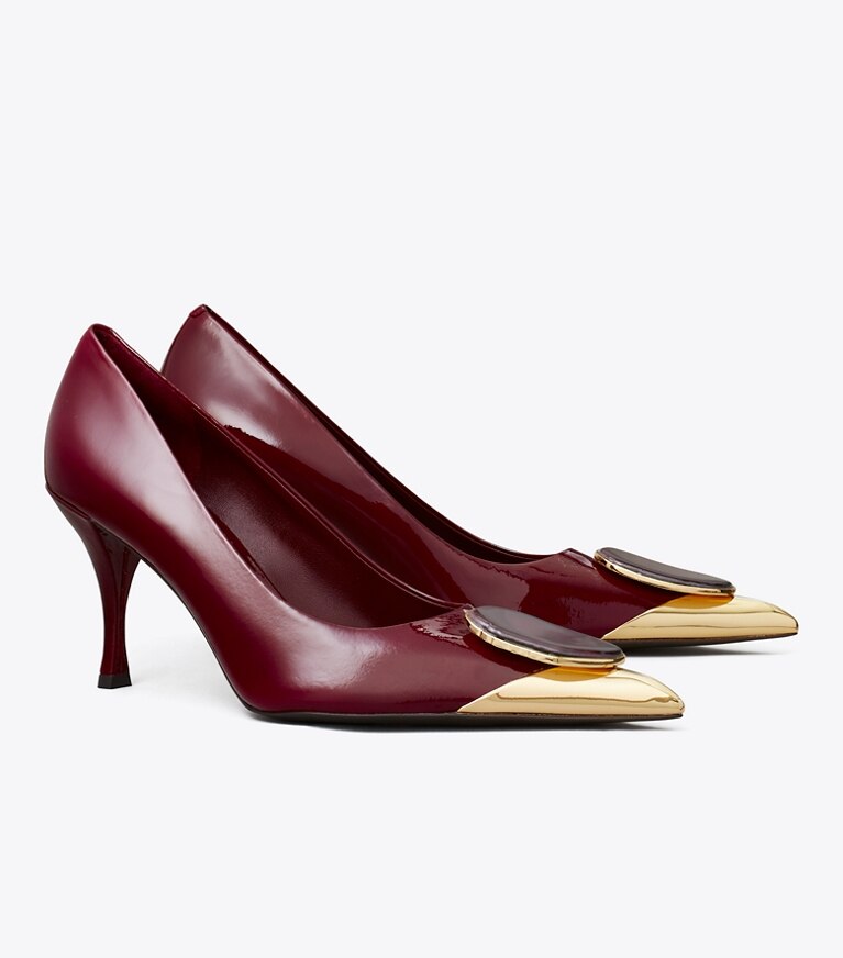 Tory Burch designer escarpins Escarpin Patos dans DARK RASPBERRY angle
