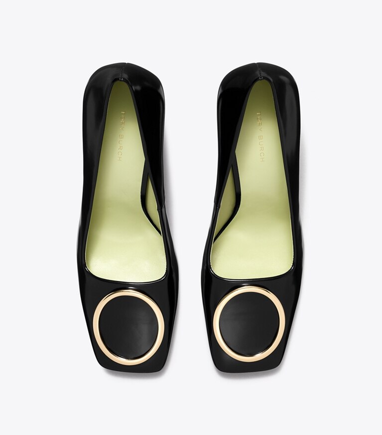 Tory Burch designer escarpins Escarpin Ring dans PERFECT BLACK / GOLD vue du dessus