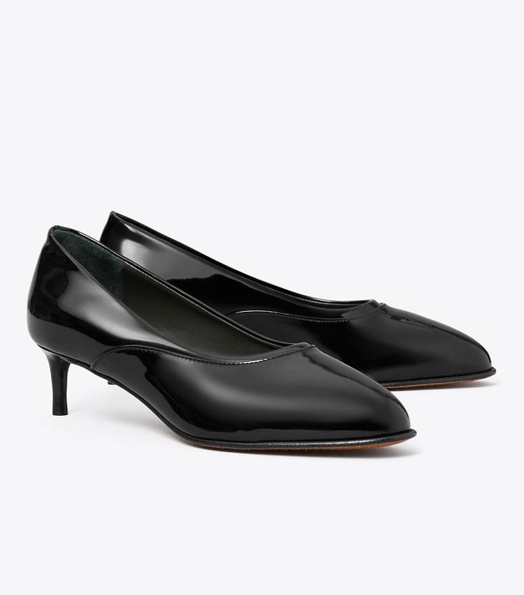 Tory Burch designer escarpins Escarpin Runway à talon moyen dans PERFECT BLACK angle