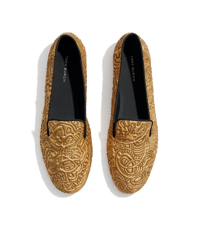 Tory Burch designer mocassins Escarpin Smoking dans GOLD TEMPLE supplémentaire