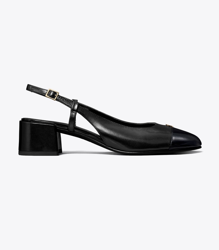 Tory Burch designer escarpins Escarpins à bride arrière et bout contrasté in PERFECT BLACK / PERFECT BLACK side
