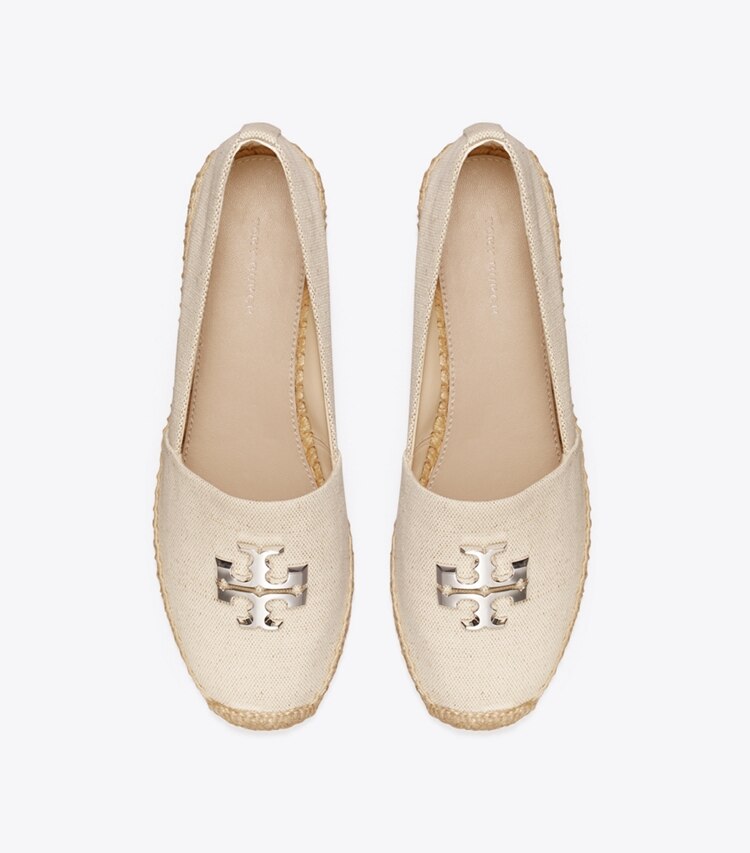Tory Burch designer espadrillas Espadrillas Eleanor in NEW CREAM / SILVER superiore