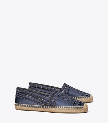 Tory Burch designer espadrillas Espadrillas intrecciate aperte in BLUESTONE angle