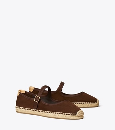 Tory Burch designer espadrillas Espadrillas Mary Jane in DARK COCOA / DARK COCOA / NATURAL angle