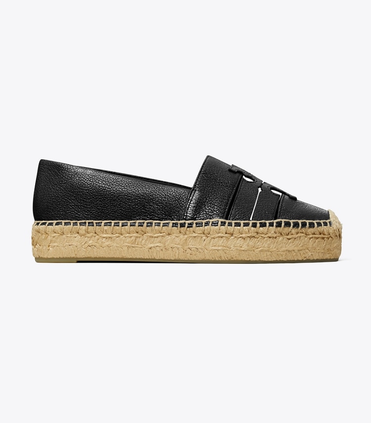 Tory Burch designer espadrilles Espadrille à plateforme Ines dans PERFECT BLACK de côté