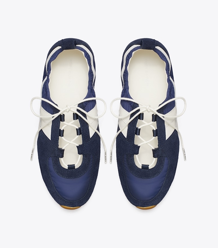 Tory Burch designer baskets Espadrille ballerine Hank dans TORY NAVY / CREAM / TORY NAVY vue du dessus