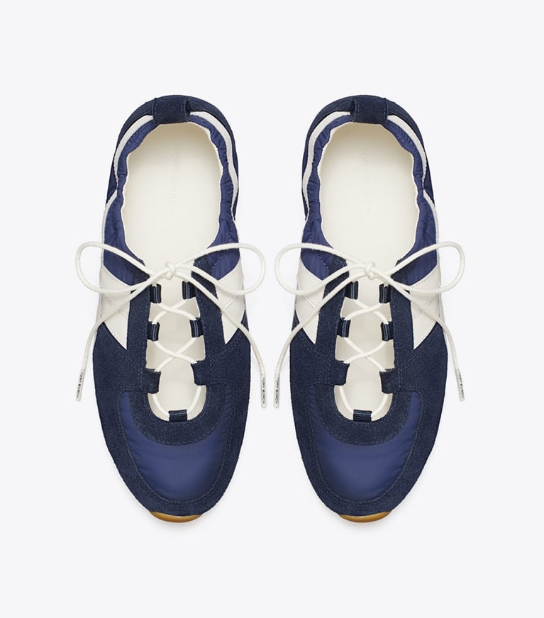 Tory Burch designer baskets Espadrille ballerine Hank dans TORY NAVY / CREAM / TORY NAVY vue du dessus