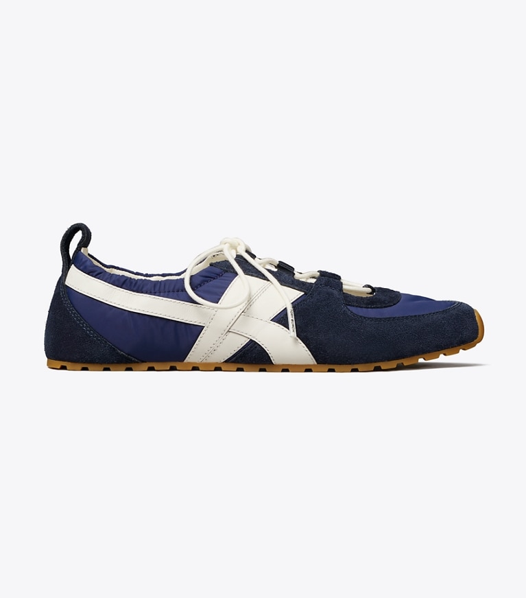 Tory Burch designer baskets Espadrille ballerine Hank dans TORY NAVY / CREAM / TORY NAVY de côté