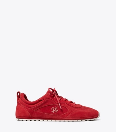 Tory Burch designer baskets Espadrille Field dans TOUCAN RED de côté