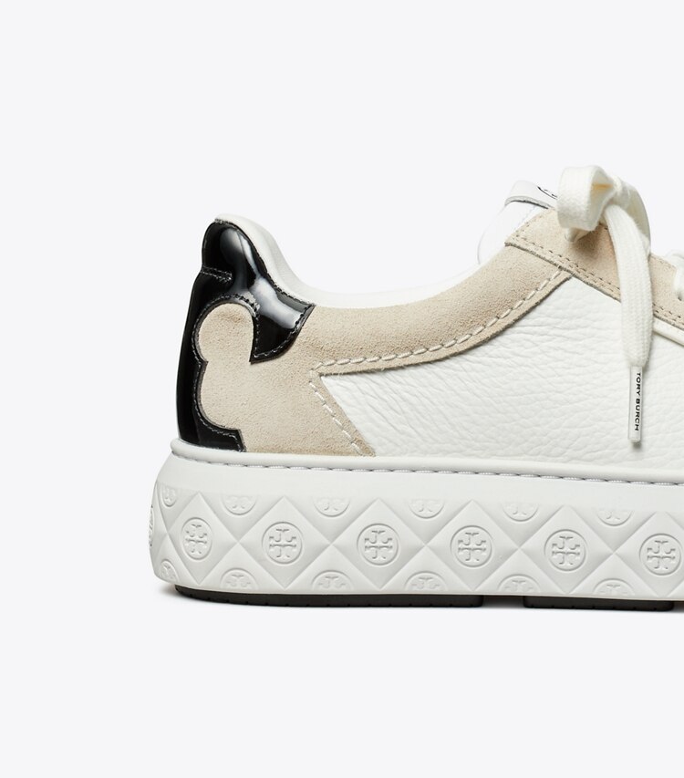 Tory Burch designer baskets Espadrille Ladybug dans TITANIUM WHITE / BLACK détails
