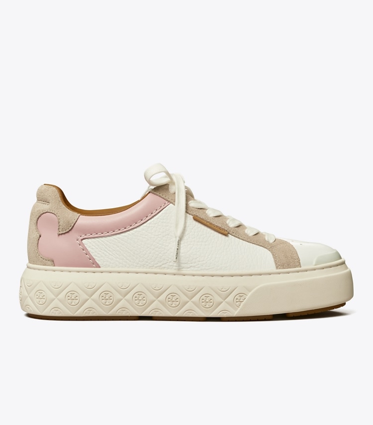 Tory Burch designer baskets Espadrille Ladybug dans NEW IVORY / CALCARE / ROSA de côté