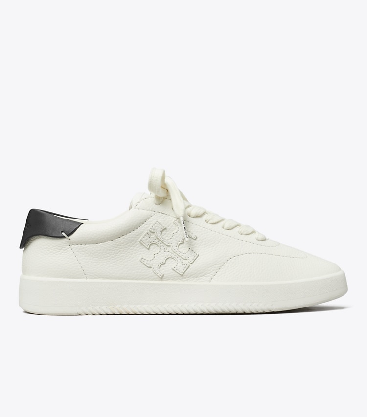 Tory Burch designer baskets Espadrille Phoenix dans CREAM / PERFECT BLACK de côté