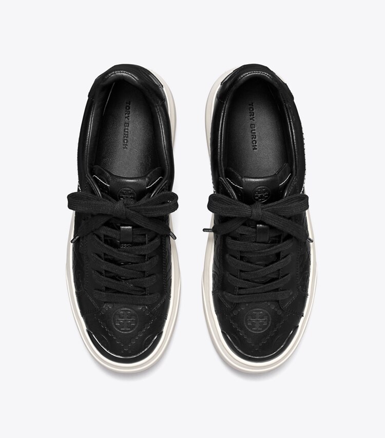 Tory Burch designer baskets Espadrille T Monogram Coccinelle dans PERFECT BLACK / PERFECT BLACK vue du dessus