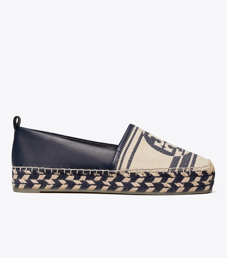 Tory Burch designer espadrilles Espadrille Tory Burch dans Navy de côté