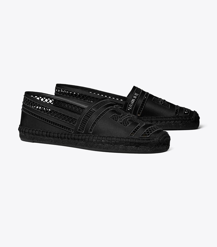 Tory Burch designer espadrilles Espadrilles ajourées in PERFECT BLACK angle
