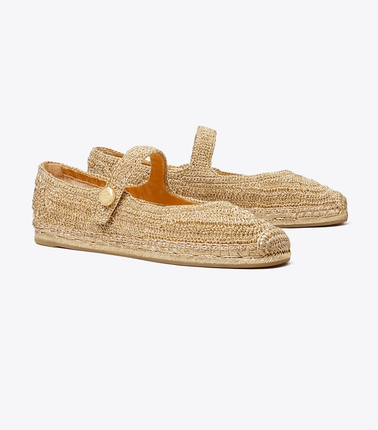 Tory Burch designer espadrilles Espadrilles de style Charles IX Romy dans GOLD angle