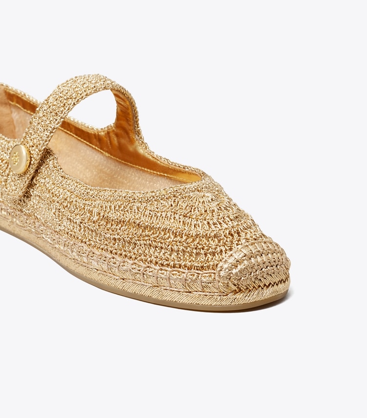 Tory Burch designer espadrilles Espadrilles de style Charles IX Romy dans GOLD détails