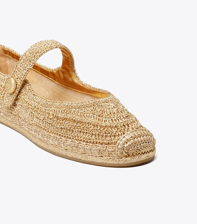 Tory Burch designer espadrilles Espadrilles de style Charles IX Romy dans GOLD détails