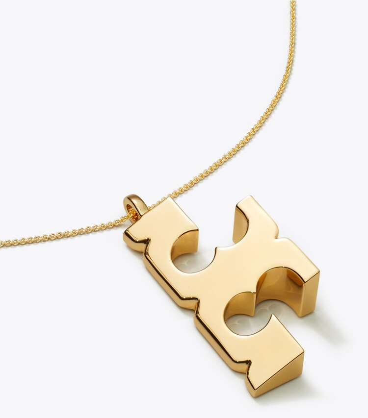 Tory Burch designer necklaces Essential Pendant Necklace in Tory Gold detail