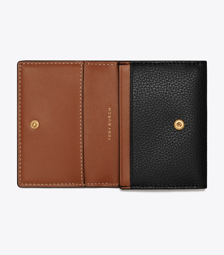 Tory Burch diseñador tarjeteros Estuche para tarjetas de presentación Robinson en Black vista superior