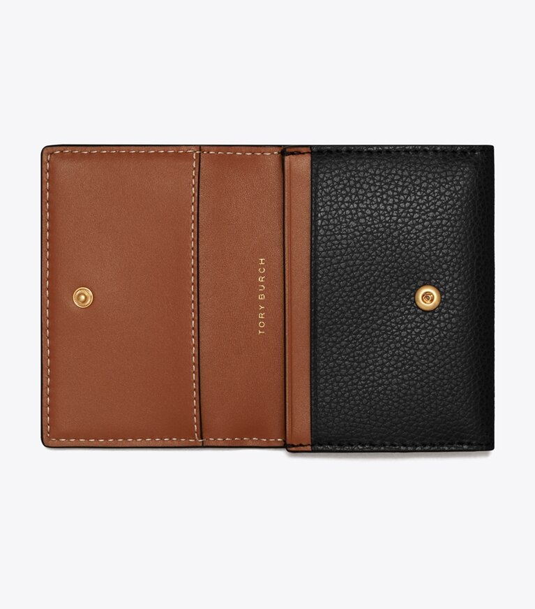 Tory Burch diseñador tarjeteros Estuche para tarjetas de presentación Robinson en Black vista superior