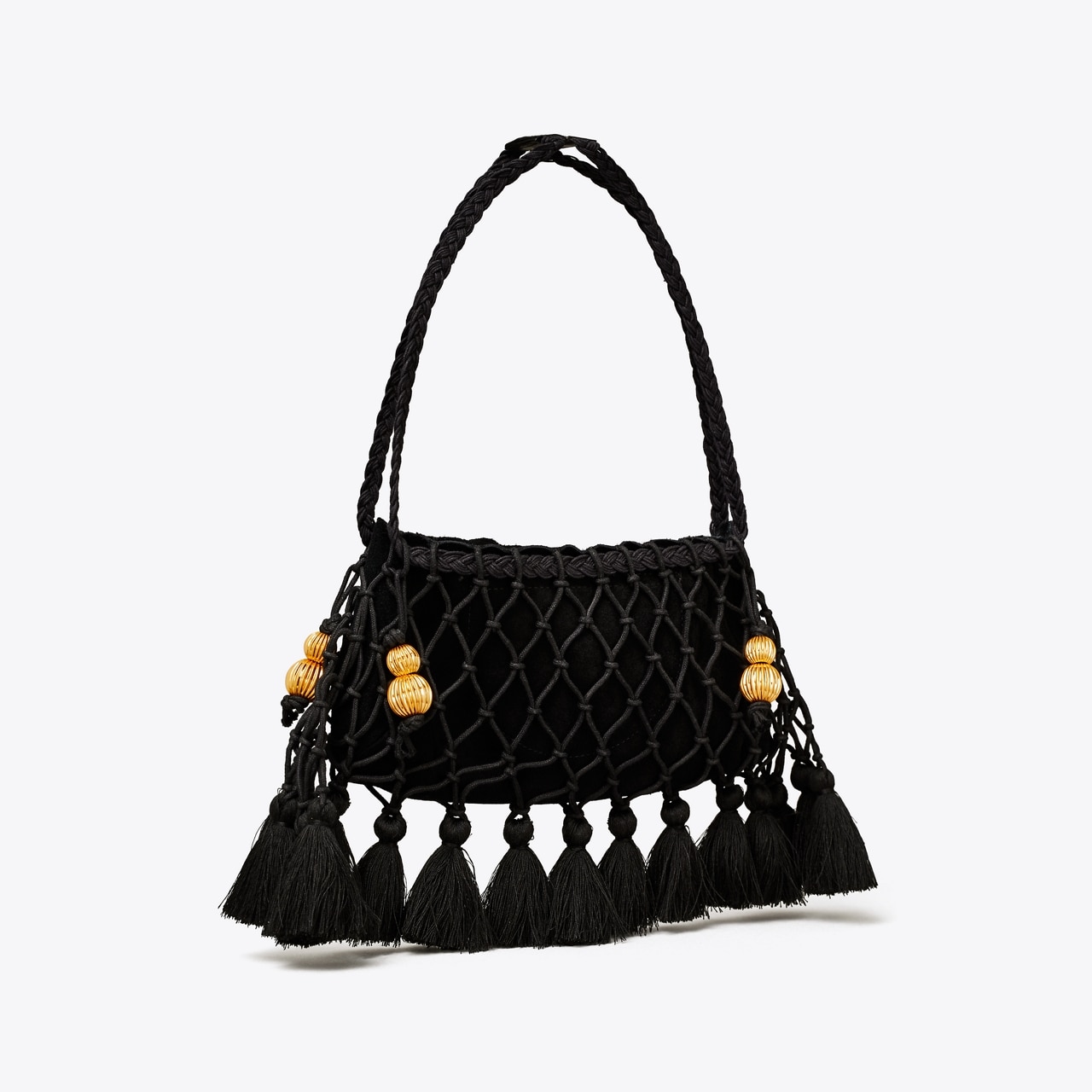 Tory Burch Black Taylor Tassel Accent Leather Crossbody Bag, Best Price  and Reviews