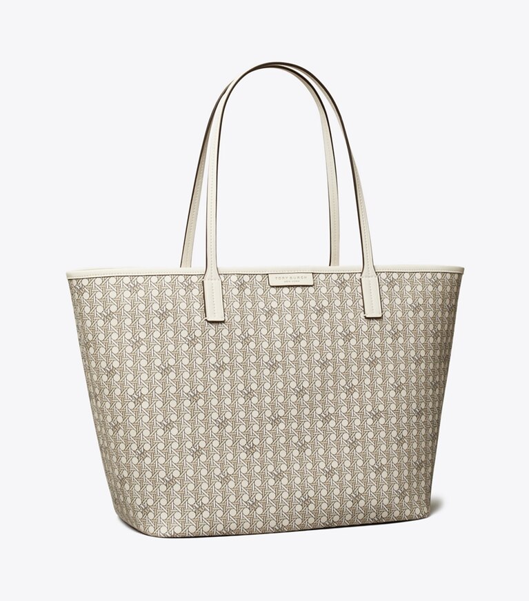Tory Burch designer tote bags Ever-Ready Open Tote in NEW IVORY angle