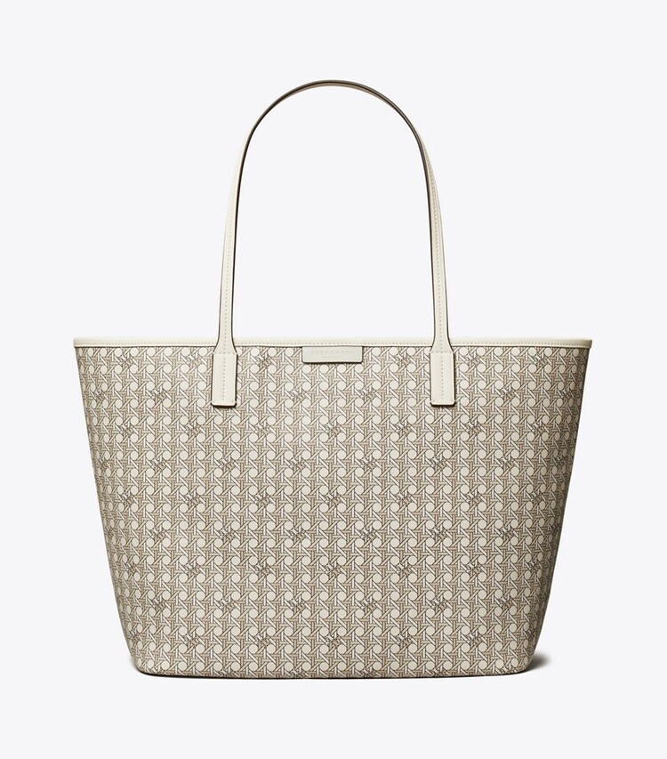 Tory Burch designer tote bags Ever-Ready Open Tote in NEW IVORY front