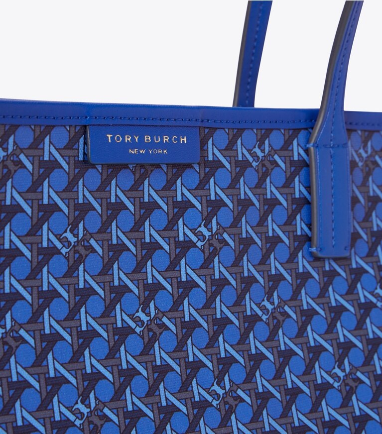 Tory Burch designer tote bags Ever-Ready Tote Bag mit Reißverschluss in Mediterranean Blue angle