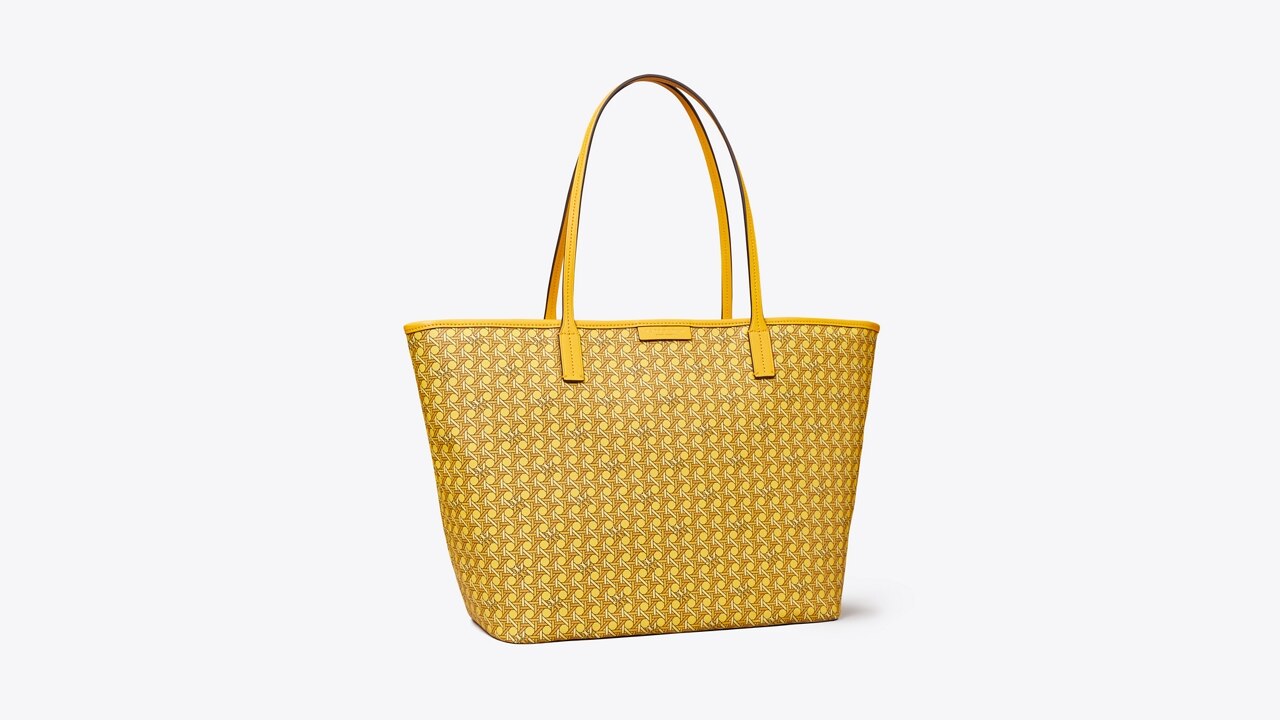 NWT Tory Burch All Over Larger Shopper Tote Yellow