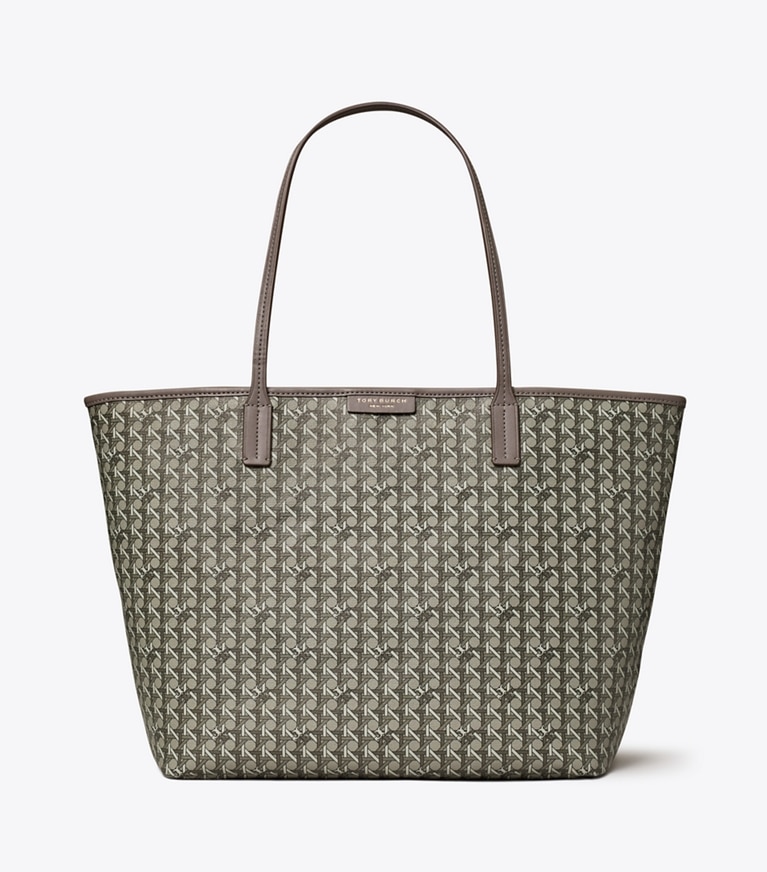 Tory Burch designer tote bags Ever-Ready Zip Tote in Zinc angle
