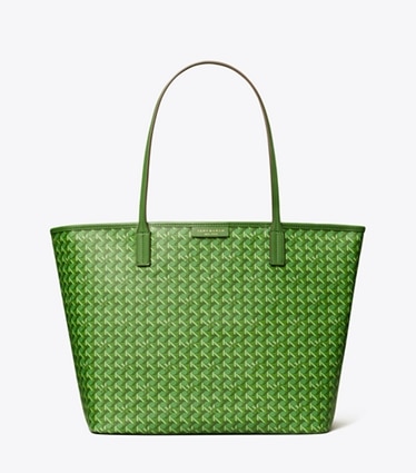 Tory Burch designer tote bags Ever-Ready Zip Tote in Arugula front