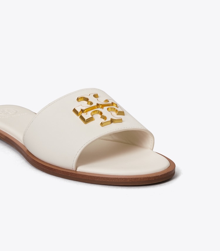 Tory Burch designer sandals Everly Slide in New Ivory / New Ivory detail