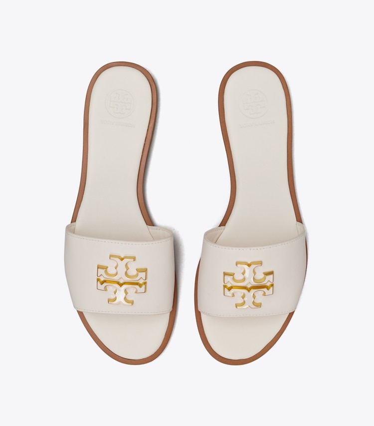 Tory Burch designer sandals Everly Slide in New Ivory / New Ivory overhead