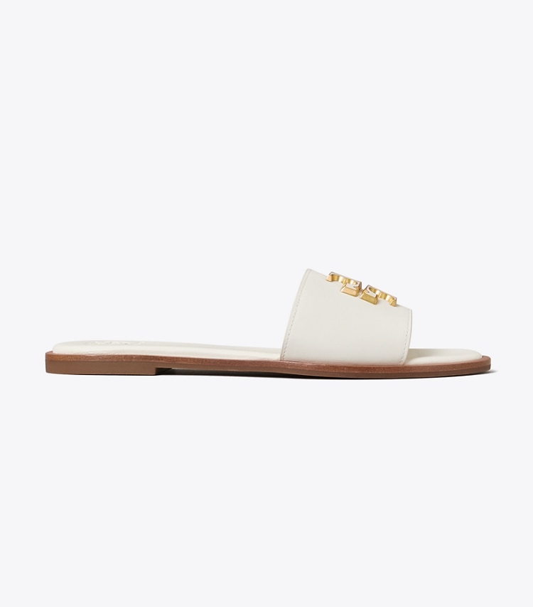 Tory Burch designer sandals Everly Slide in New Ivory / New Ivory side