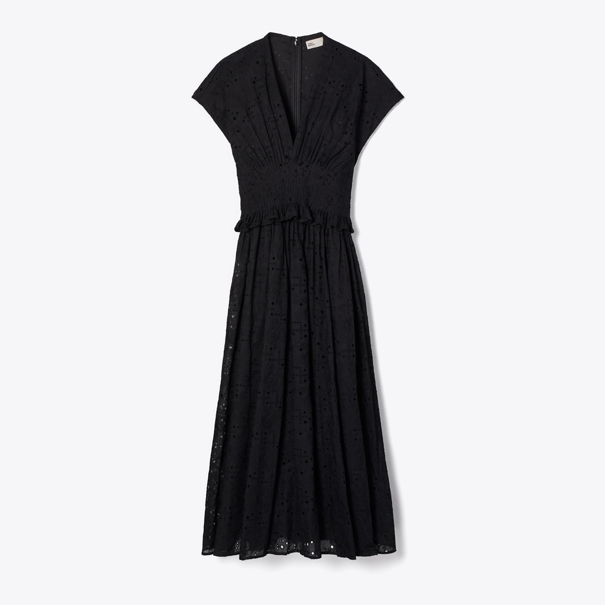 Tory Burch Women's Eyelet Cotton Dress in Black, size 4