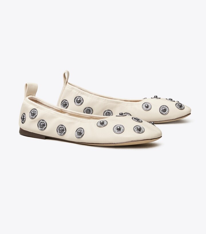 Eyelet Snap Ballet: Women's Designer Flats | Tory Burch