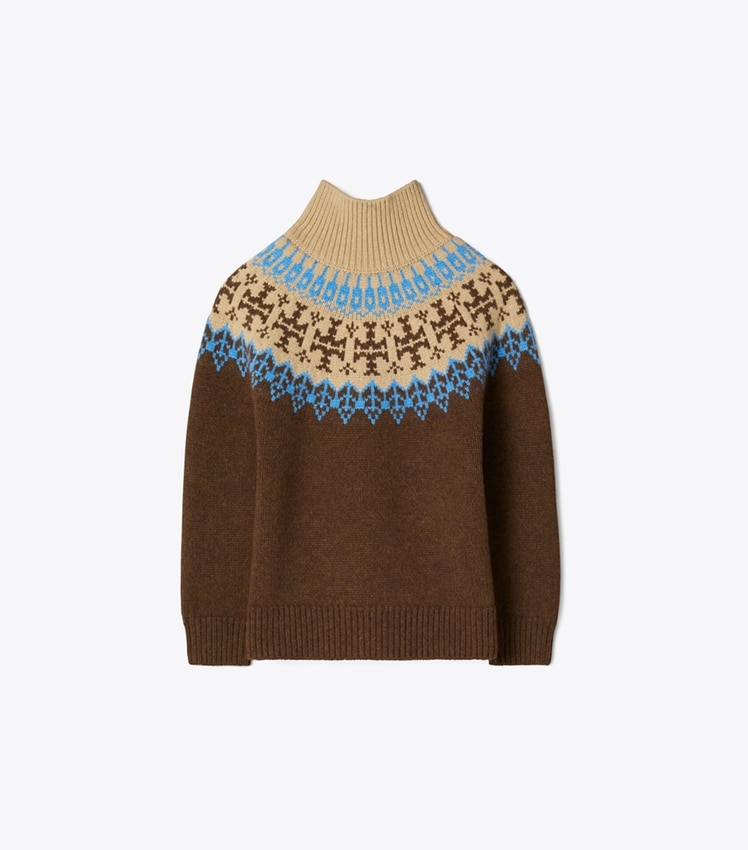 Fair Isle Wool Sweater by Tory Burch