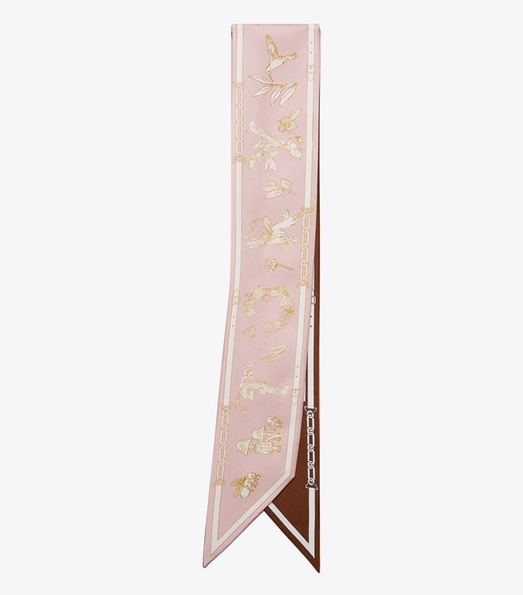 Tory Burch designer スカーフ・マフラー フェアリーテイル リボンタイ in Fairytale Ribbon Tie Iced Petal folded