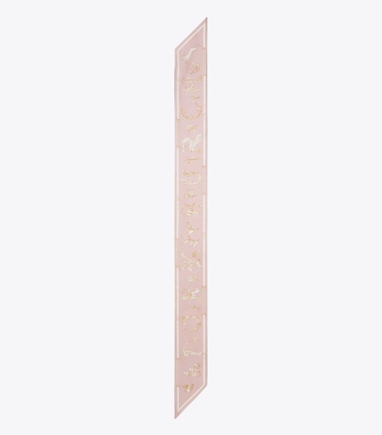 Tory Burch designer スカーフ・マフラー フェアリーテイル リボンタイ in Fairytale Ribbon Tie Iced Petal オーバーヘッド