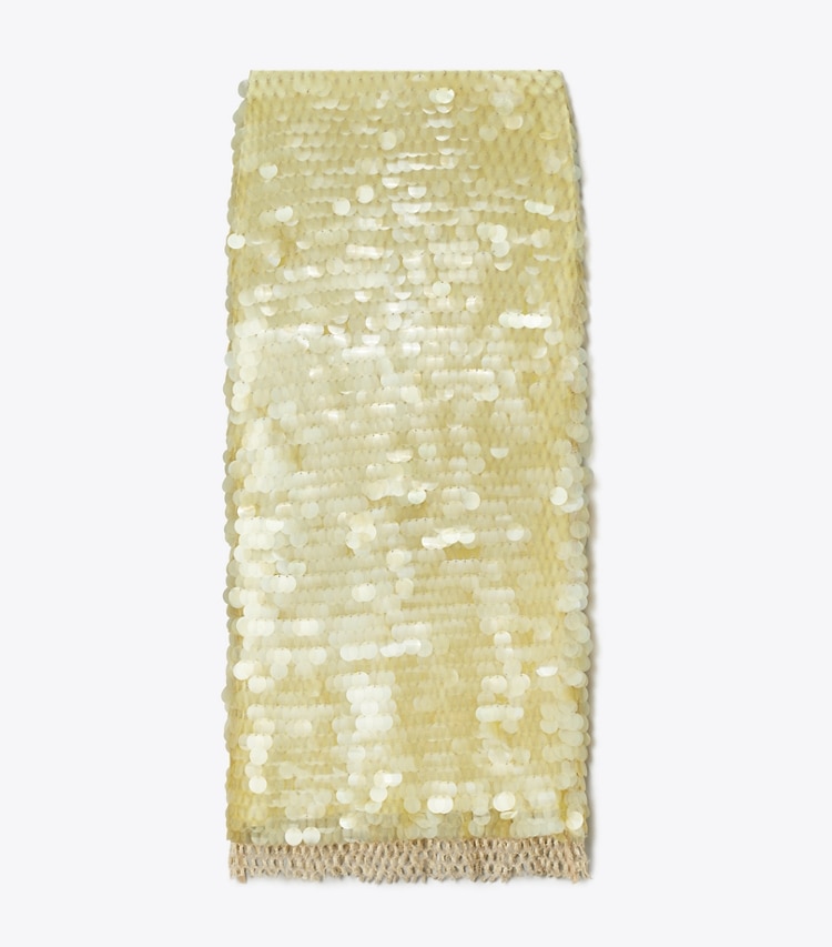 Tory Burch diseñador prendas de abajo Falda con lentejuelas en Soft Lumen frente