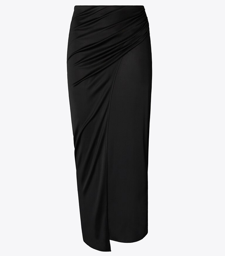 Tory Burch diseñador prendas inferiores Falda cruzada de punto en Black frente