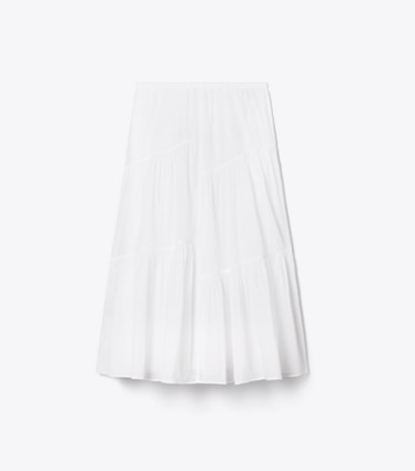 Tory Burch diseñador ropa de playa Falda de algodón en White frente