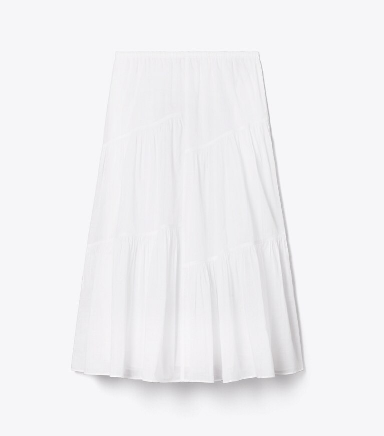 Tory Burch diseñador ropa de playa Falda de algodón en White frente