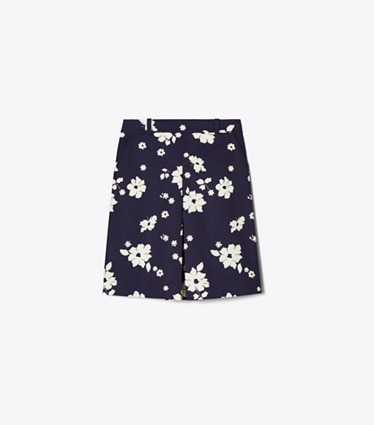 Tory Burch diseñador prendas inferiores Falda de golf plisada en Medium Navy Contrast Floral frente