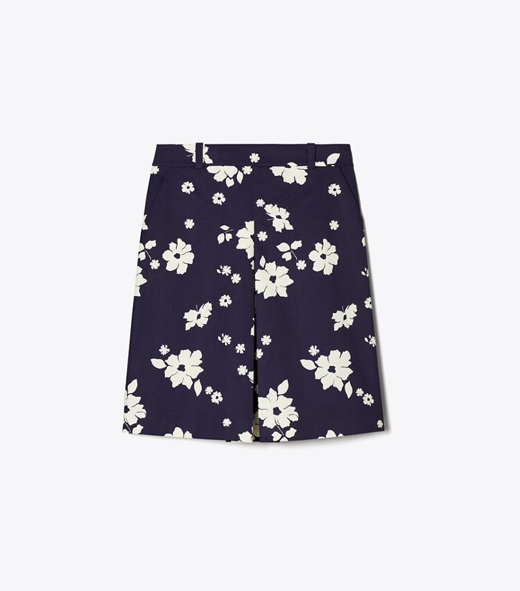 Tory Burch diseñador prendas inferiores Falda de golf plisada en Medium Navy Contrast Floral frente