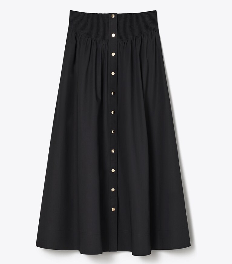 Tory Burch diseñador prendas inferiores Falda de poplín en Black frente