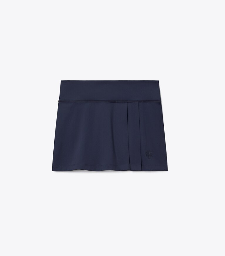 Tory Burch diseñador prendas inferiores Falda de tenis plisada en Medium Navy frente
