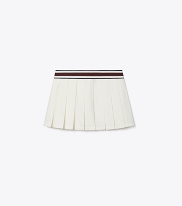 Tory Burch diseñador prendas inferiores Falda de tenis plisada en Snow White frente